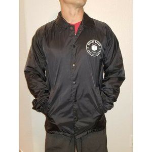 Reveal Brand Christian Black Windbreaker Size Small Button Up fits like medium